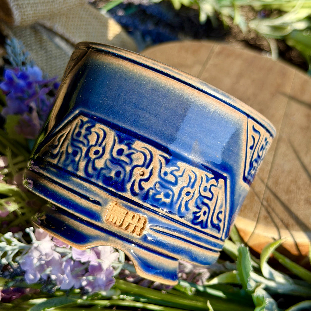 WS-0059 Unique Handmade Pottery Planter Pot - Pot rim diameter: 3"