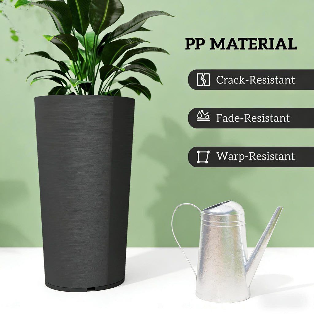 Set of 2 Stackable Large Flower Pots