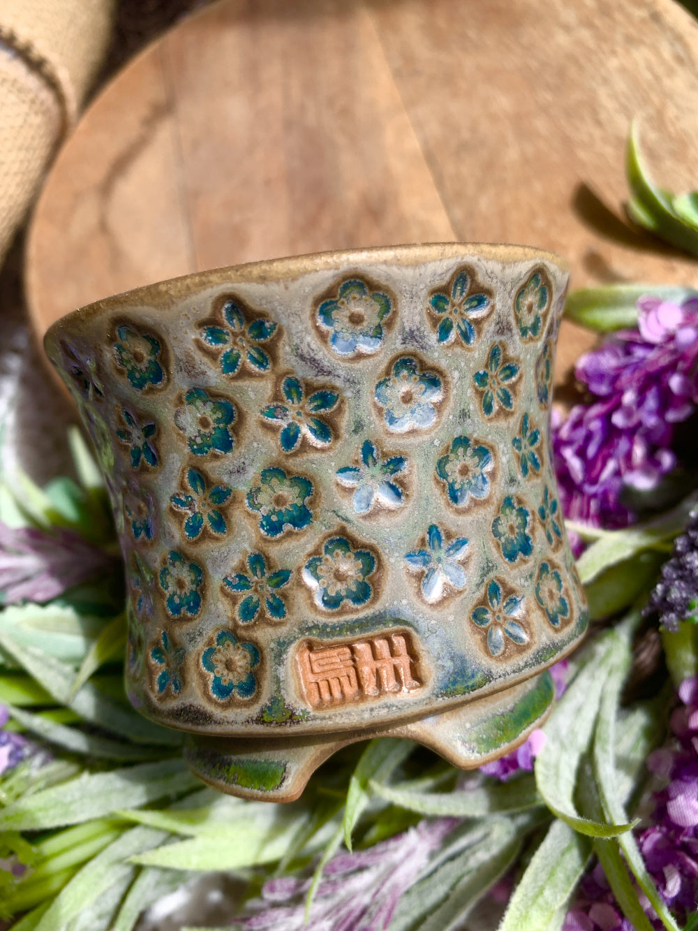 WS0024 Premium Handmade Ceramic Planter Pot - Pot rim diameter: 2.4" (Minor flaw)