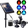 Submersible RGB Solar Garden Spotlights for Pathway Lighting
