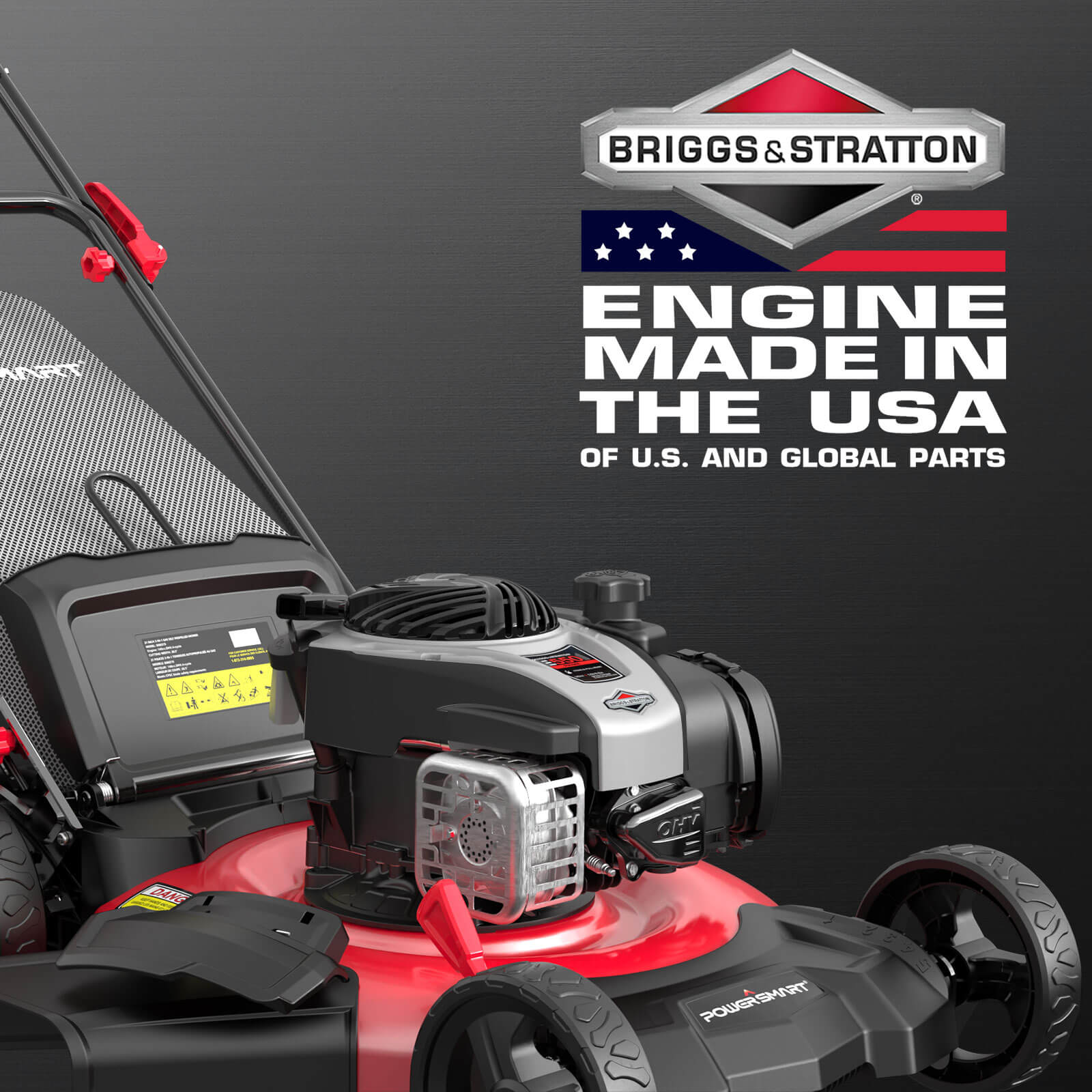21'' 140cc Gas Push Lawn Mower w/ Briggs & Stratton E550 Engine B8621P