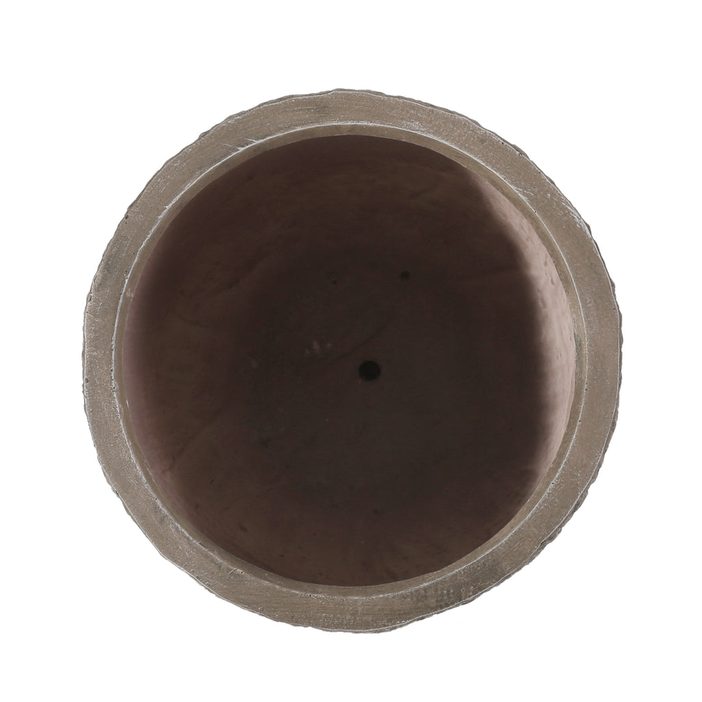 Natural Wood Finish Magnesium Oxide Planter for Outdoor Use, 14x14x27 Inches