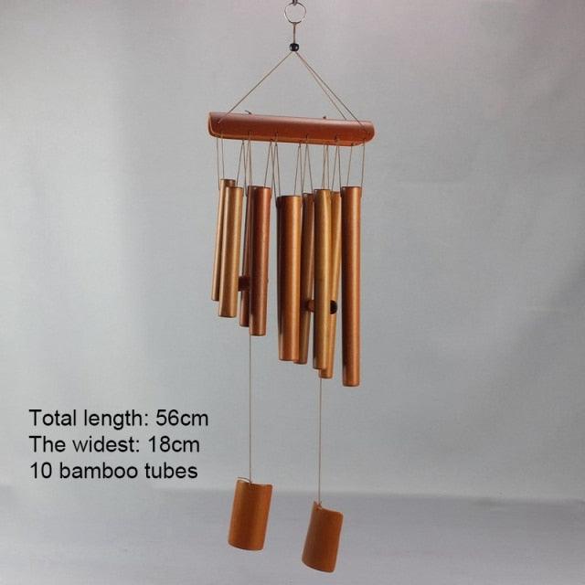 Bamboo Wind Chimes Pendant Balcony Outdoor Yard Garden Home Handmade Craft Wind Chimes With Rotating Hook Outdoor Decor Wind Chimes for Garden Patio Yard Home Antique Tubes Bell Handmade Wind Chime Wall Hanging Crafts Gift