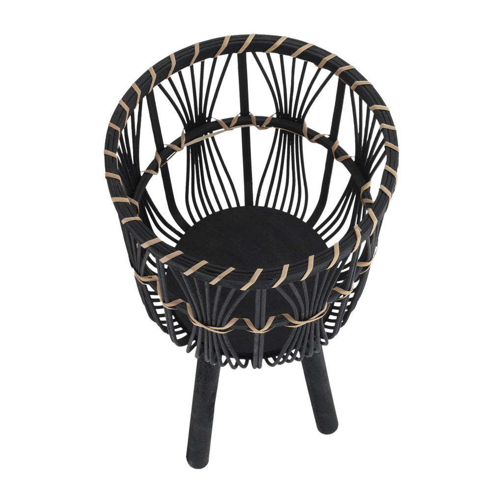 S/3 BAMBOO PLANTERS 11/13/15', BLACK