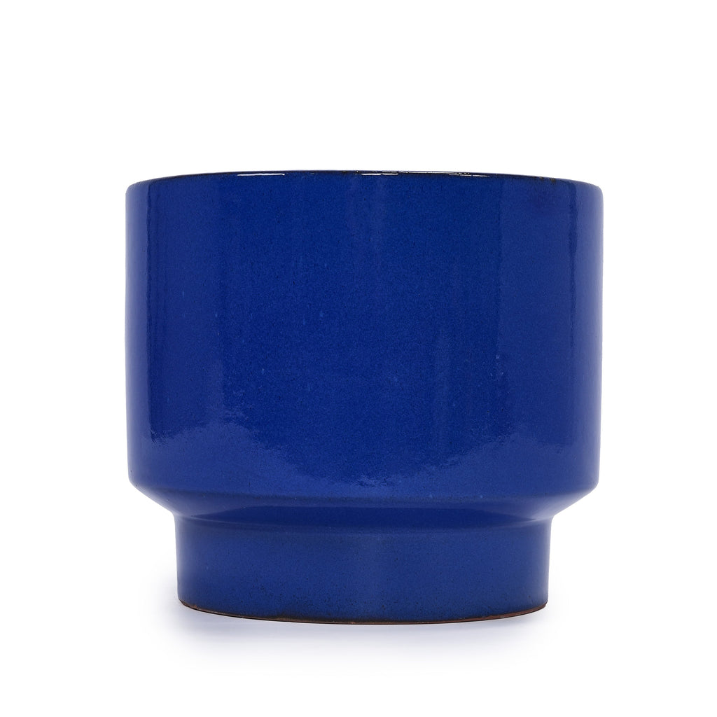 3 Pieces Ceramic Flowerpot, Modern Planter for Patio, Garden or Windowsills - Antique Blue Green