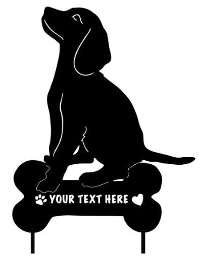 Beagle Garden Stake or Wall Hanging (Sit)