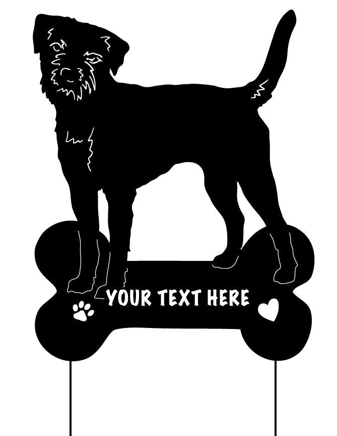 Border Terrier Garden Stake or Wall Hanging