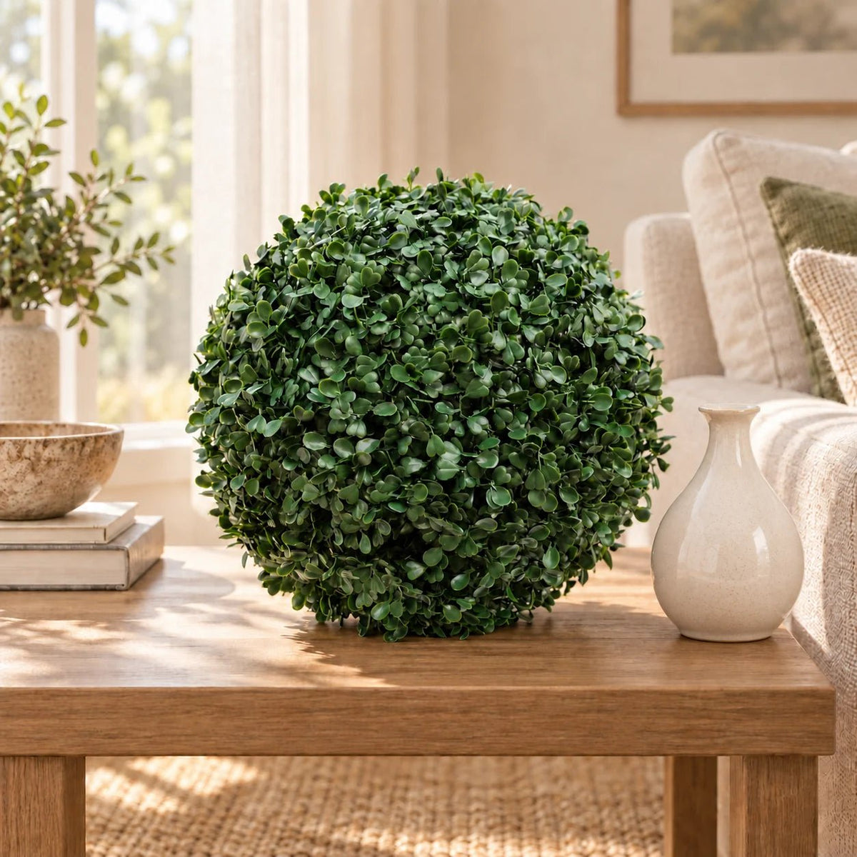 Boxwood Artificial Topiary Ball Set of 2 11in – UV Resistant