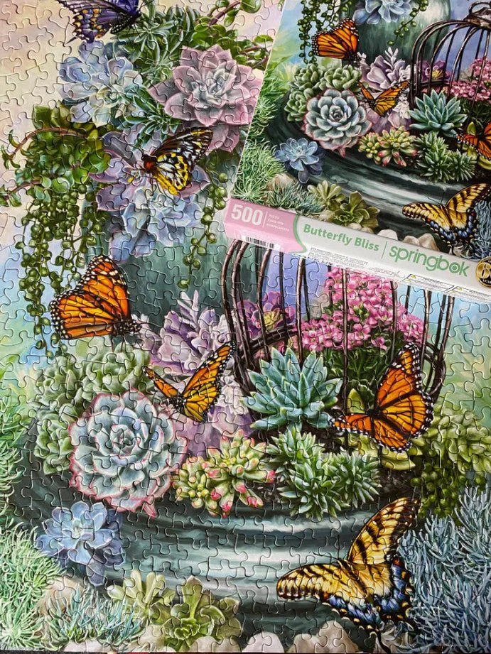 Butterfly Bliss 500 Piece Jigsaw Puzzle by Springbok Puzzles