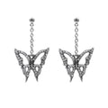 Butterfly Drop Earrings Sterling Silver Plated Dangle