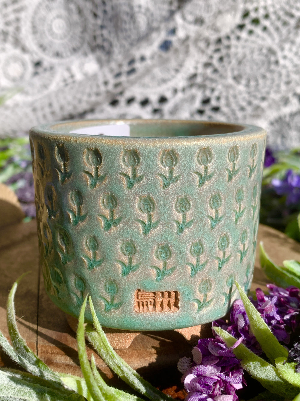 WS0015 Modern Handmade Ceramic Planter Pot - Pot rim diameter: 2.3"