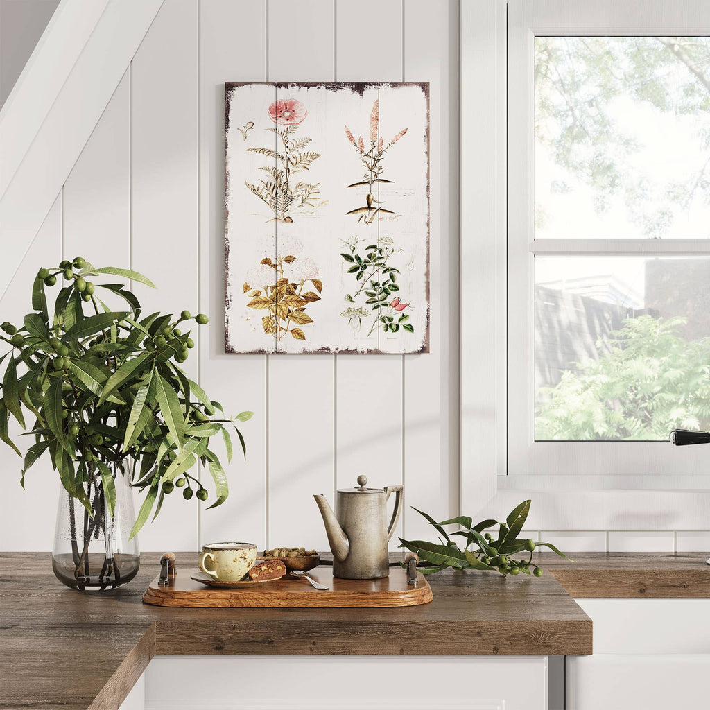 Floral Botanical Wooden Art