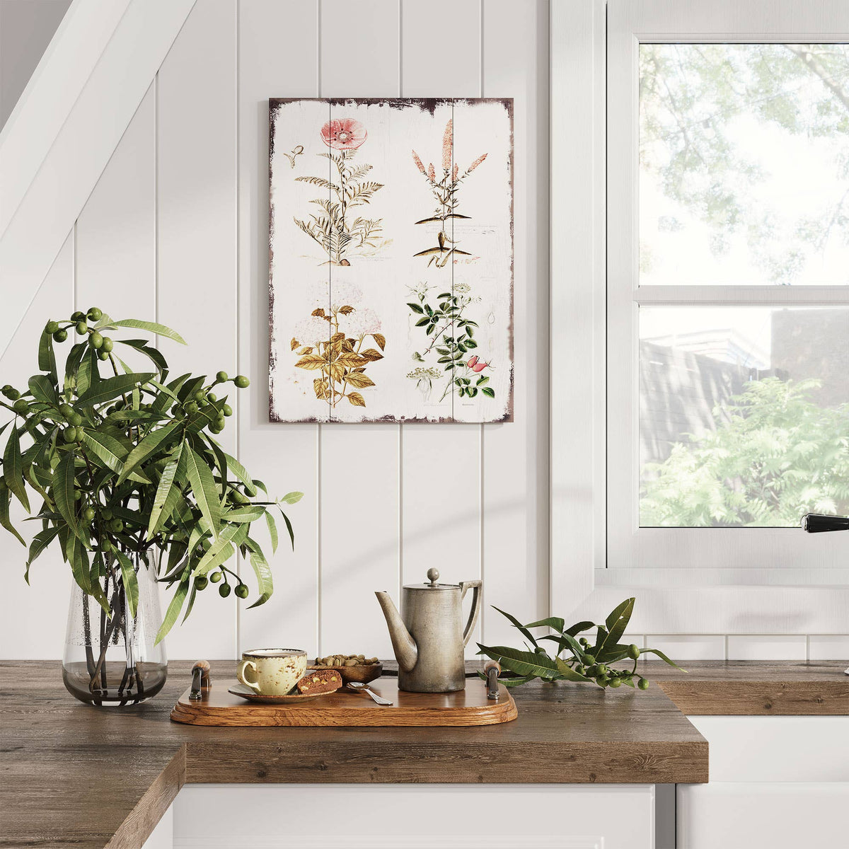 Floral Botanical Wooden Art
