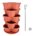 5 Tier Vertical Stackable Planter Garden Tower Stackable PlanterÊOutdoor Gardening Pots for Strawberries Flowers Herbs Vegetables