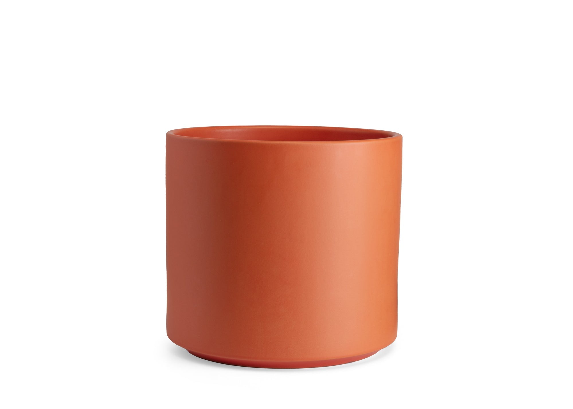 Solid Goods Ceramic Cylinder Planter – With or Without Mahogany Stand