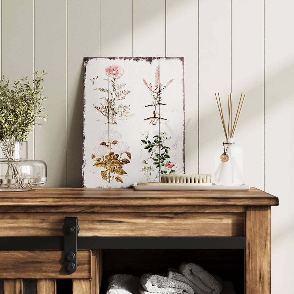 Floral Botanical Wooden Art