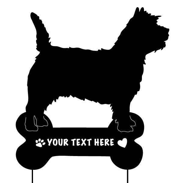Cairn Terrier Garden Stake or Wall Hanging