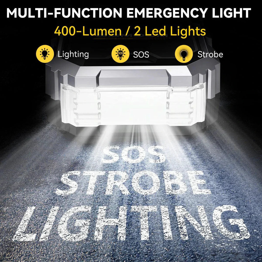 MANDOTOS Car Jump Starter Pro With Air Compressor 6000A 21800mAh LCD Display Portable Booster Charger