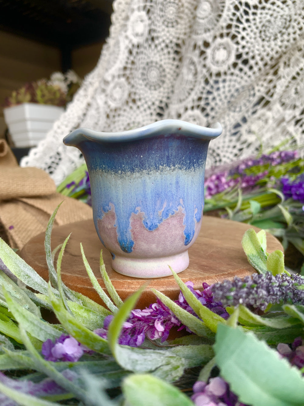 SC-0022 Modern Handmade Ceramic Planter Pot - Pot Rim Diameter: 2.1"