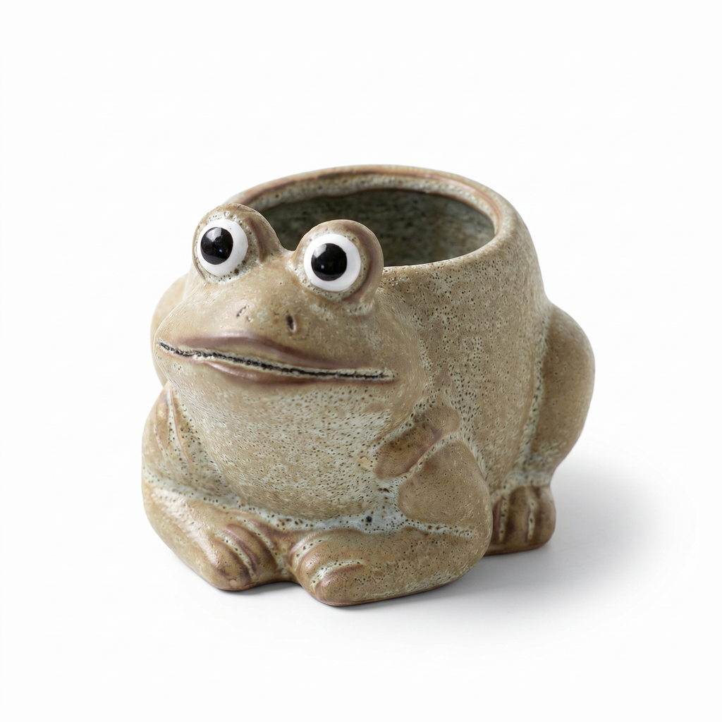 Ceramic Frog Mini Planter