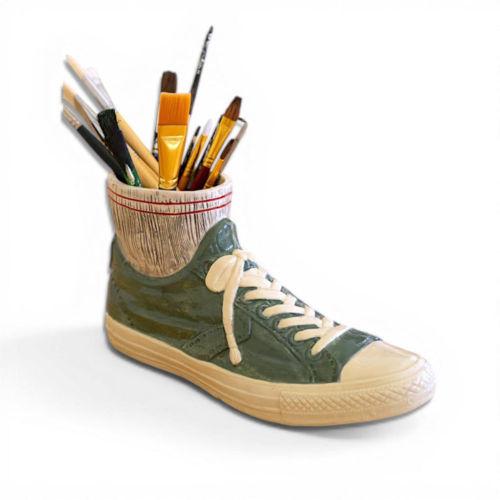 Ceramic Sneaker Vase with Socks