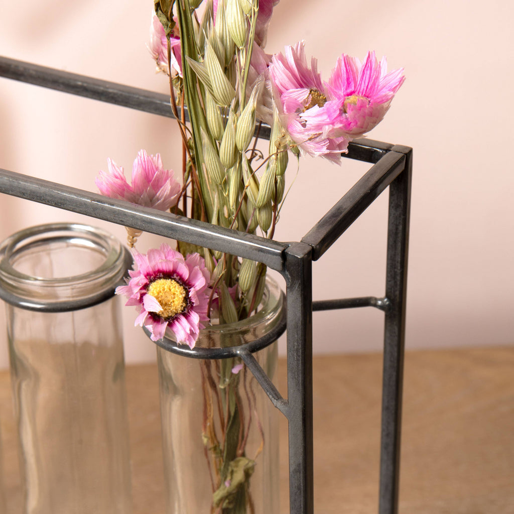Glass and Metal Vase