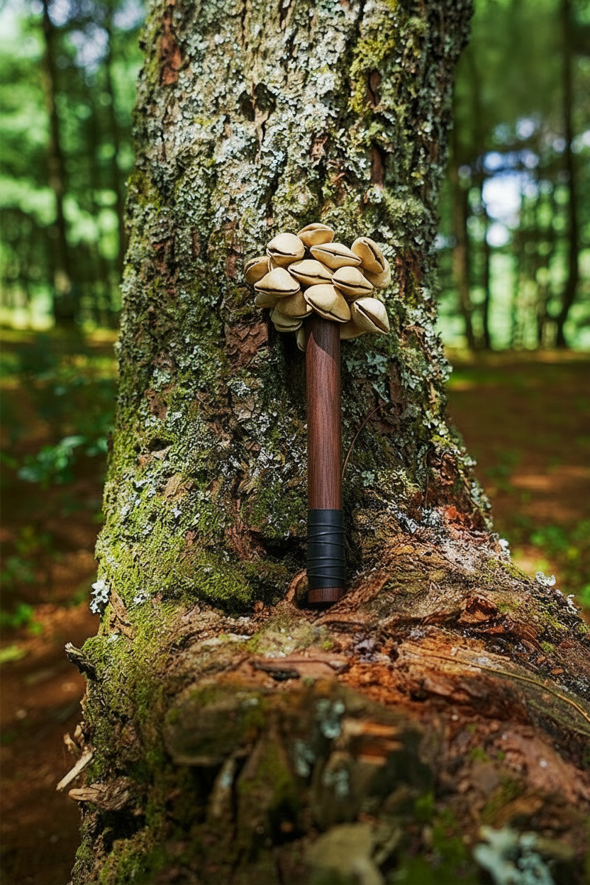 Chacha Oleander Seed Pod Shaker | Handmade Wooden Handle Rainforest Instrument