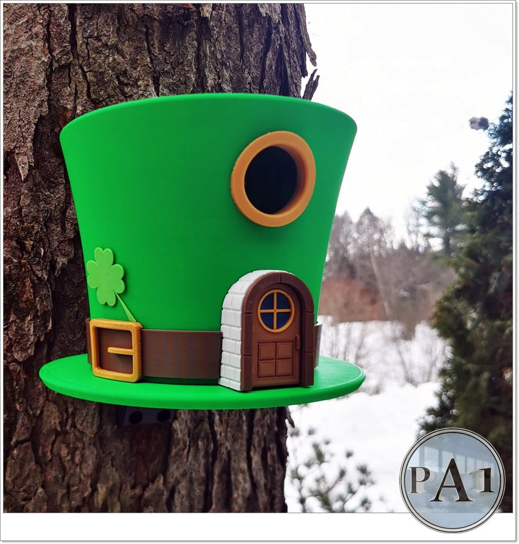 Charming Leprechaun Hat Birdhouse – St. Patrick’s Day Garden Accent