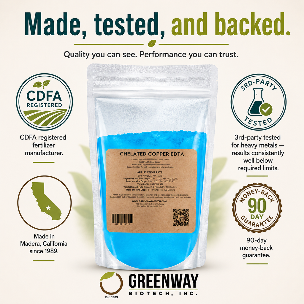 Chelated Copper EDTA Fertilizer 14% Cu