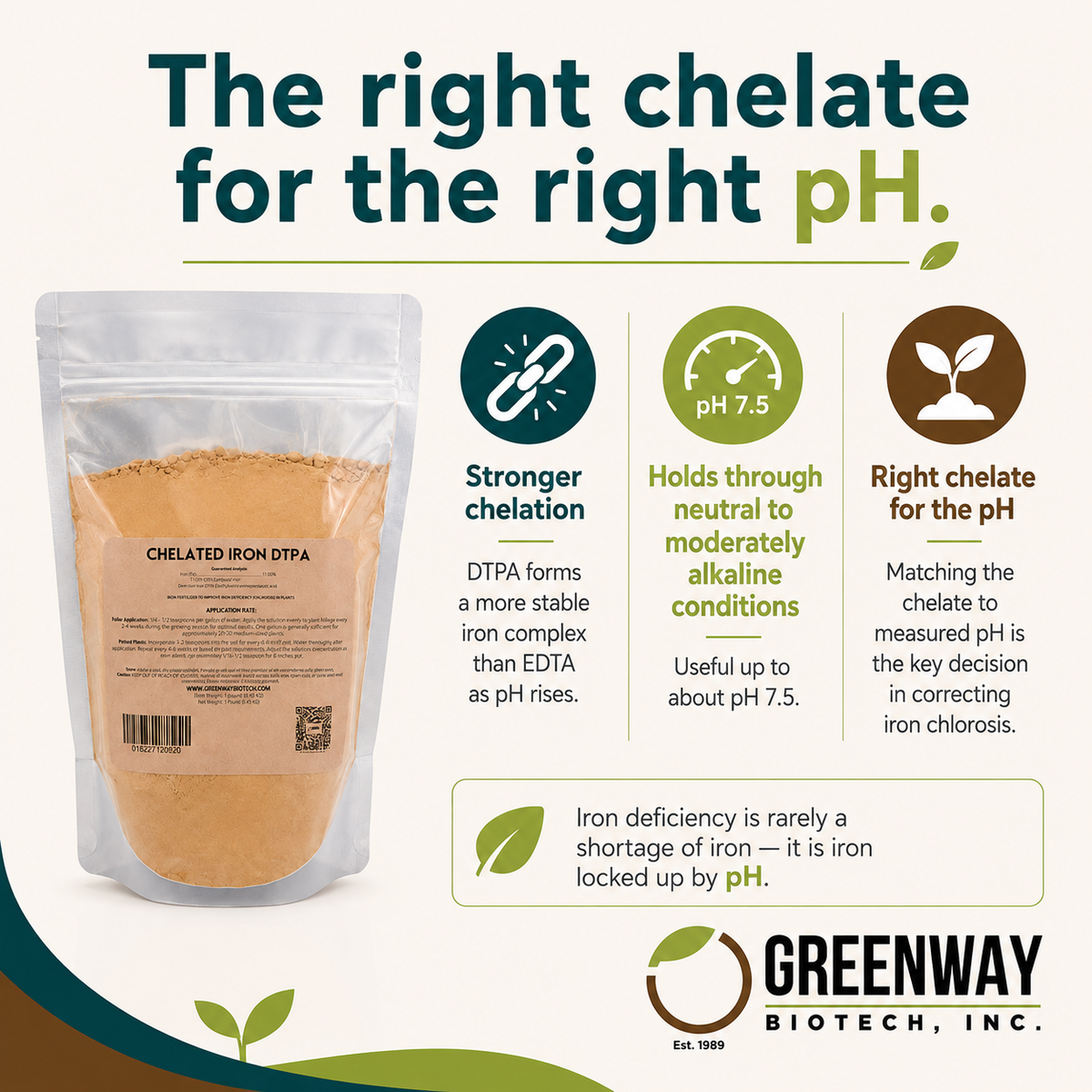 Chelated Iron DTPA Fertilizer 11% Fe