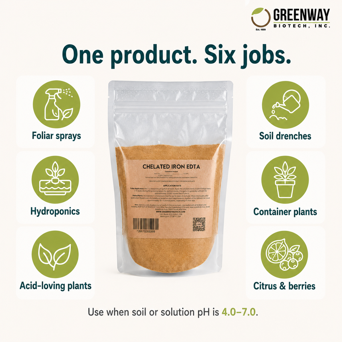 Chelated Iron EDTA Fertilizer 13.2% Fe