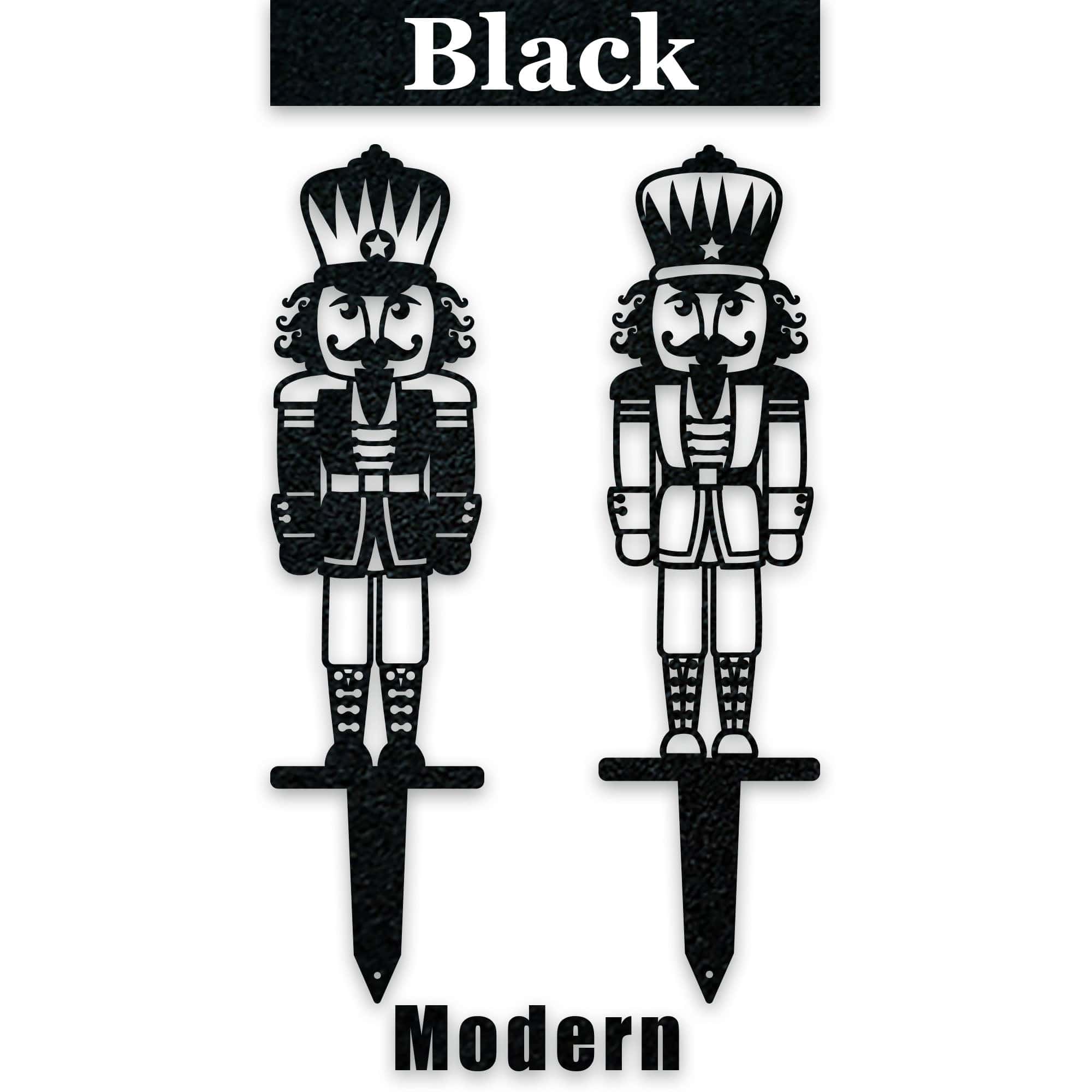 Christmas Nutcracker Holiday Yard Stakes, Traditional or Modern Designs