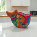 Colorful Talavera Fish Planter | Mexican Hand-Painted Pottery