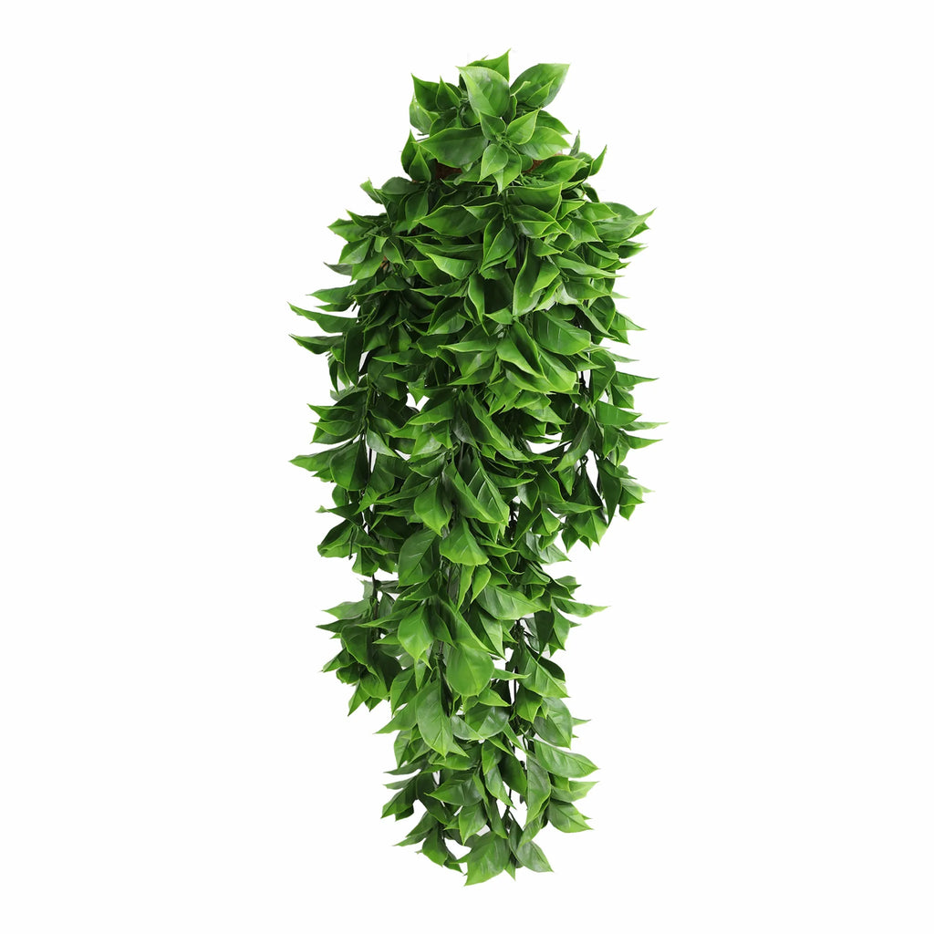 Dense Flowering Pothos Artificial Hanging Bush 10.6×28.5in – NFPA 701 Certified – UV Resistant