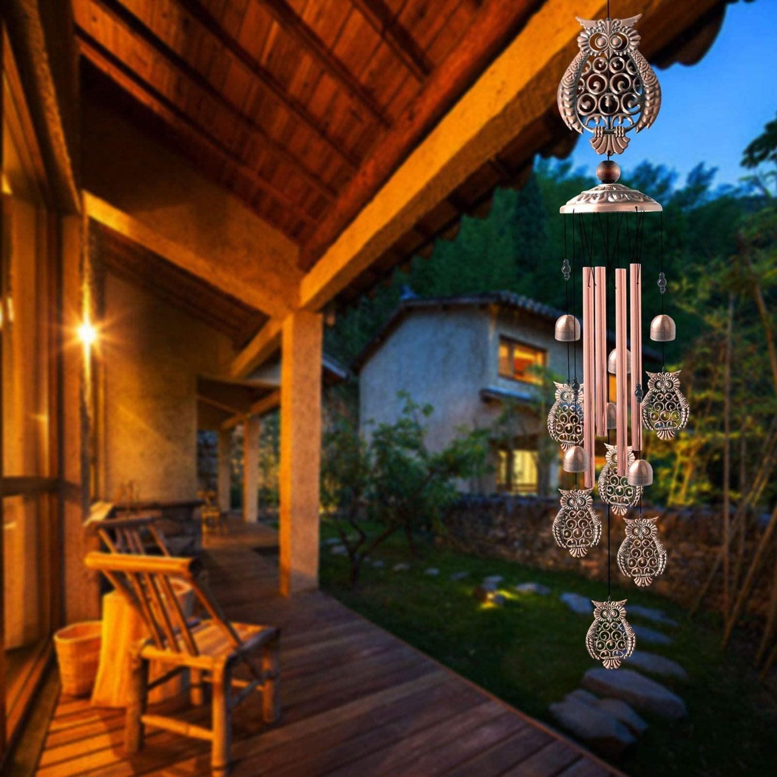 Copper Wind Chimes Outdoor Classic Wind Chimes Memorial Wind Chime Gifts for Grand Mother Garden Yard Decor Gift