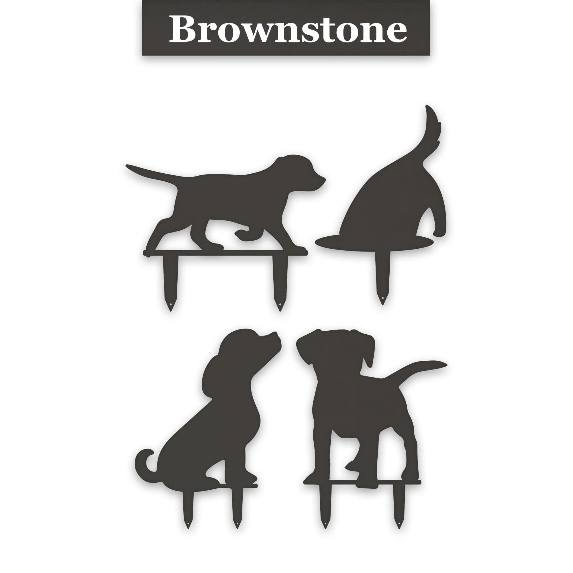 Curious Puppy Garden Stakes - Durable Metal Garden Decor | Colorful Lawn Accessories