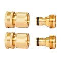 2 Set 3/4" Garden Hose Quick Connect Solid Brass Water Hose Fitting Female Male