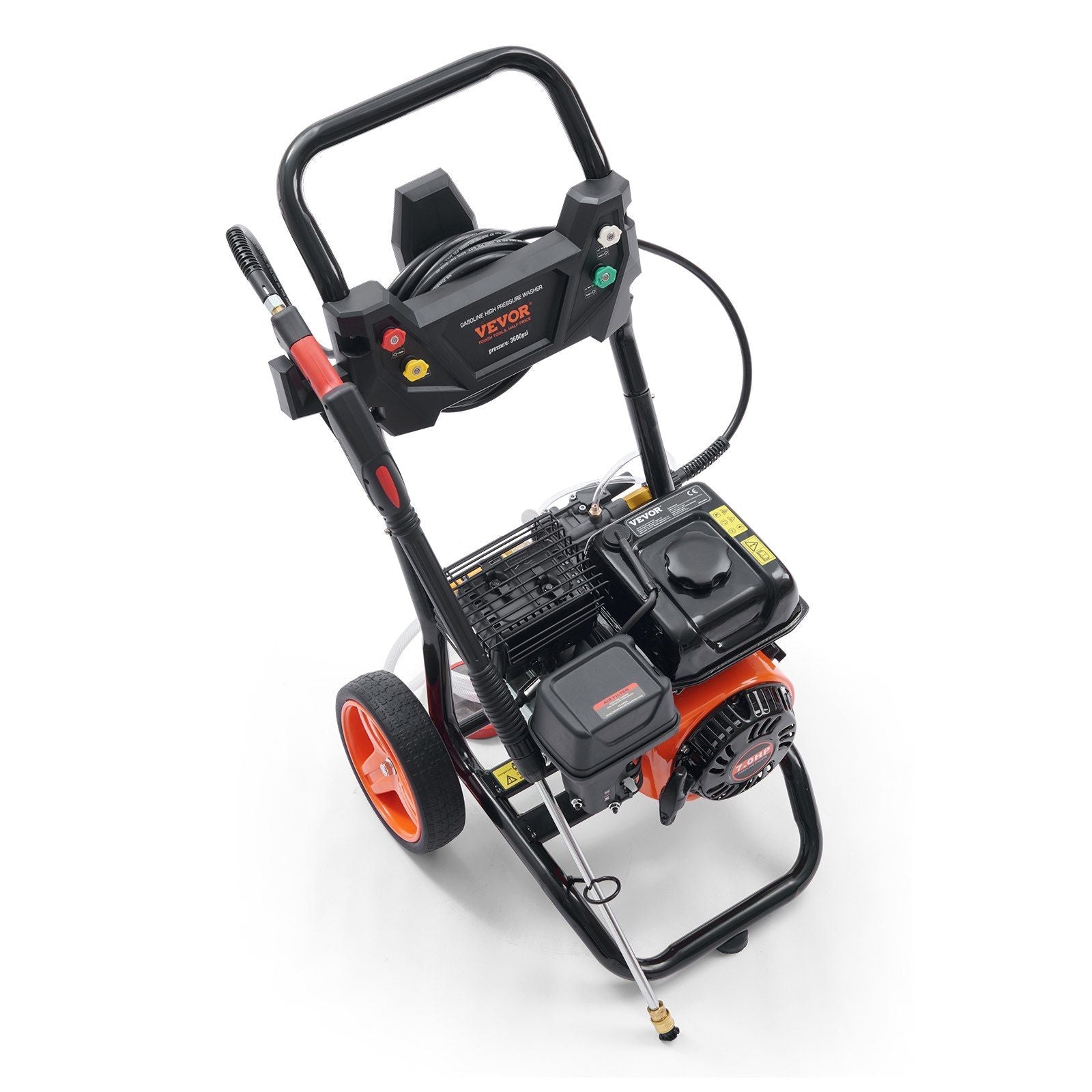 Gas Pressure Washer, 3600 PSI 2.6 GPM, Gas Powered Pressure Washer with Copper Pump, Spray Gun and Extension Wand, 5 Quick Connect Nozzles, for Cleaning Cars, Homes, Driveways, Patios
