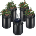 RDWC Hydroponics System Recirculating Deep Water Culture 4 Buckets 5 Gal