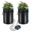 DWC Hydroponics Grow System, Hydroponic Growing System with Top Drip Kit, Deep Water Culture 5-Gallon 2 Buckets, with Air Pump, Air Stones and Water Level Device for Leafy Vegetables