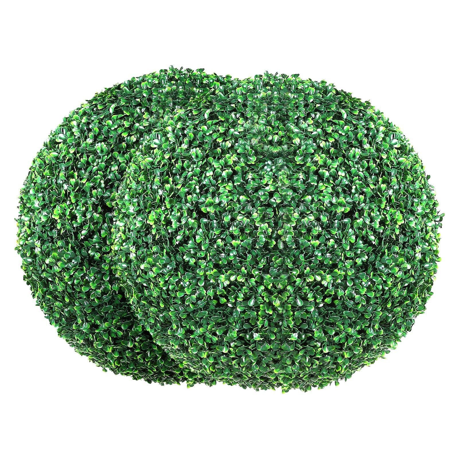 Artificial Topiaries Boxwood Trees, 16' Tall (2 Pieces), Ball-Shape Faux Topiaries Plant, All-year Green Feaux Plant Decorative Balls for Backyard, Balcony,Garden, Wedding and Home Décor