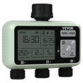 Water Timer, 3 Outlets, Hose Irrigation Watering Sprinkler Timer, with 3 Independent Watering Zone LCD Display Rain Delay Mode Manual Mode 360° Brass Inlet Metal Filter, IPX6 Waterproof for Yard Watering