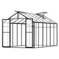 Polycarbonate Greenhouse 8 x 12 Ft Outdoor Walk-in Greenhouse for Garden