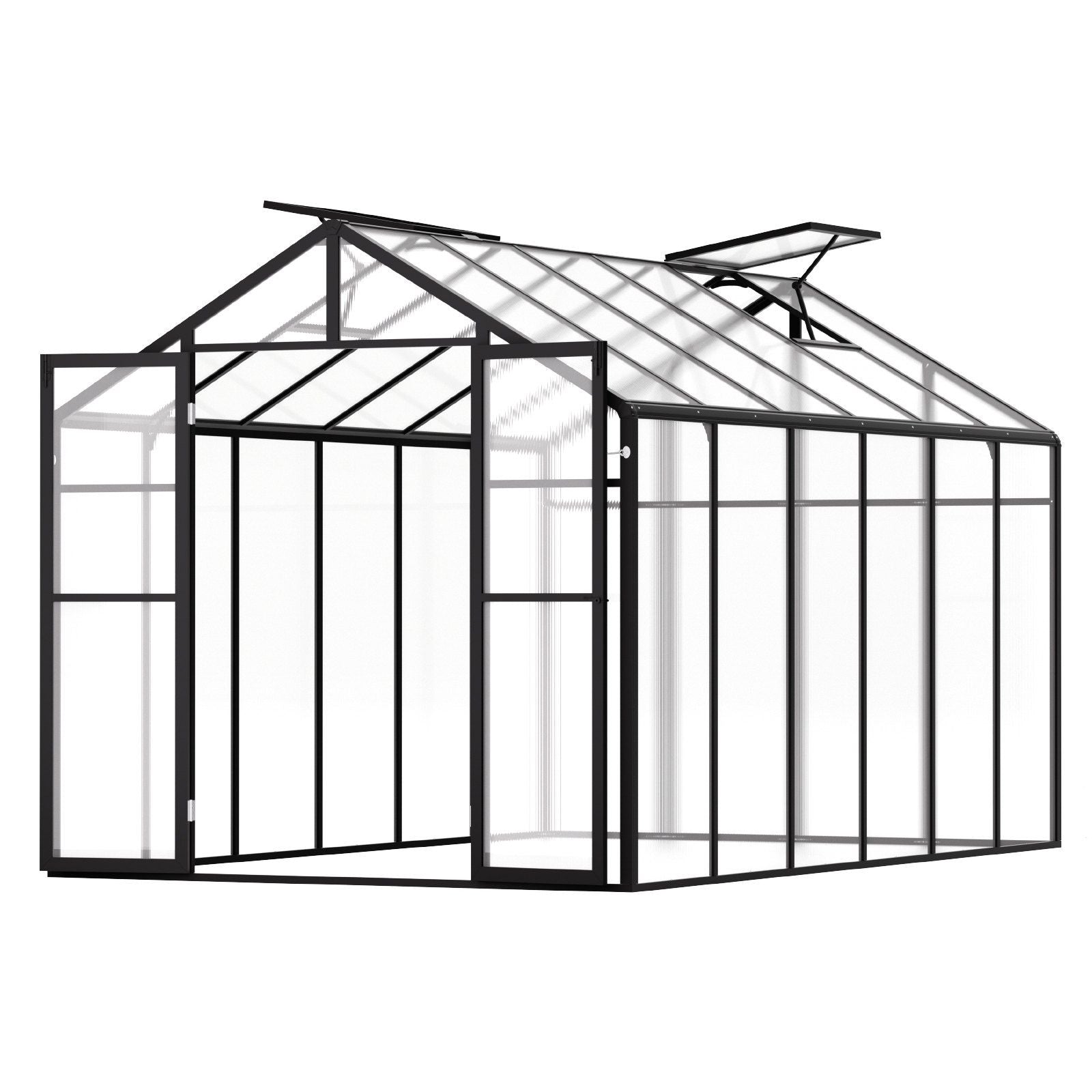 Polycarbonate Greenhouse 8 x 12 Ft Outdoor Walk-in Greenhouse for Garden