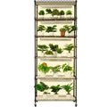 Plant Stand with Grow Light, 6-Tier Large Tall Plant Shelf with 150W Full Spectrum Grow Light, 3 Mode LED Plant Light with Timer and Wheel for Seed Starting 29.5" L x 13.8" W x 70.9" H