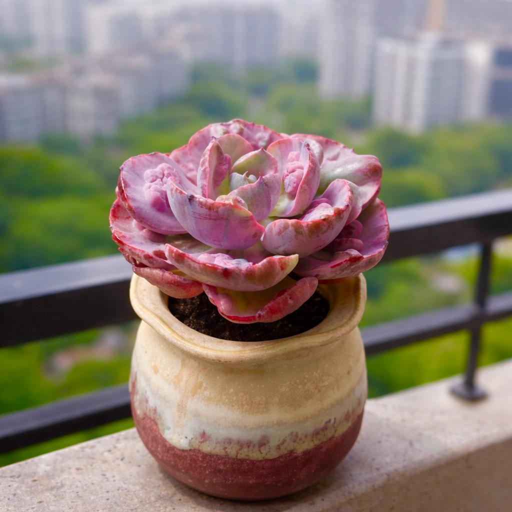 Echeveria 'Lunar Heart' Variegata