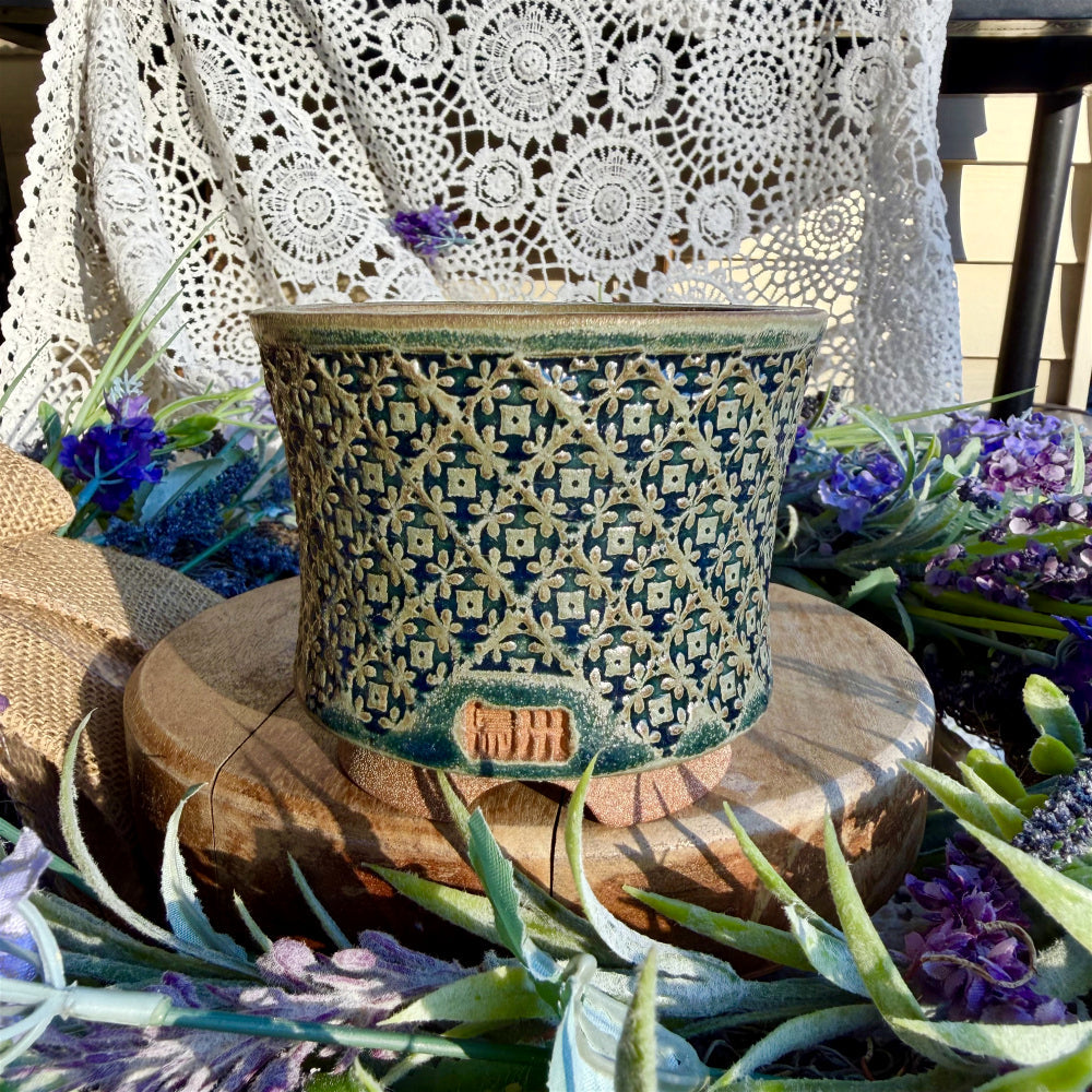 WS-0057 Premium Handmade Ceramic Planter Pot - Pot rim diameter: 3"