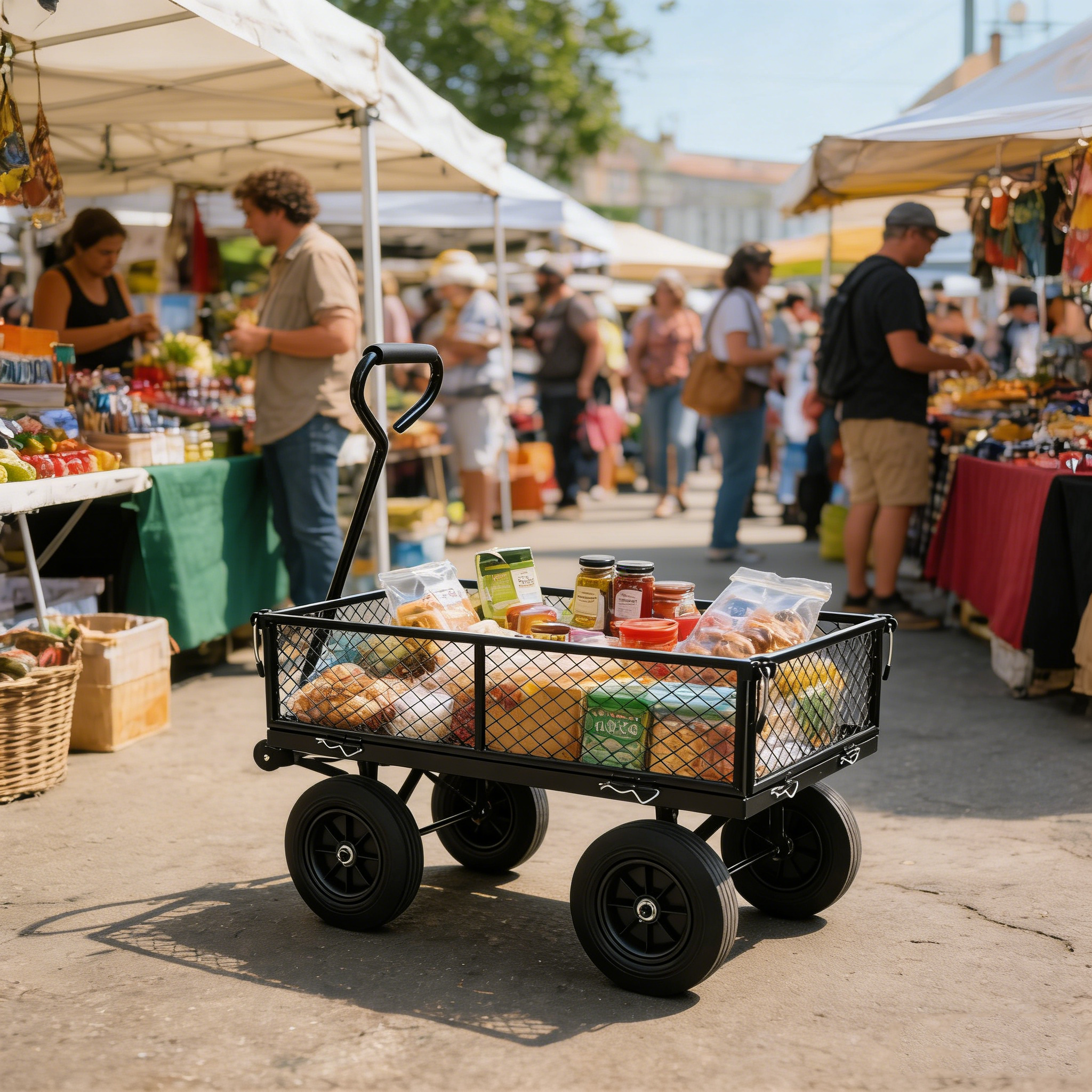 Solid Wheels Garden Cart Wagon