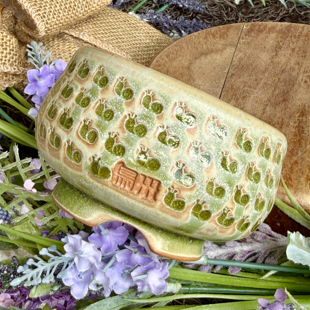 WS-0049 Artisan Handcrafted Pottery Planter Pot - Pot rim diameter: 3"