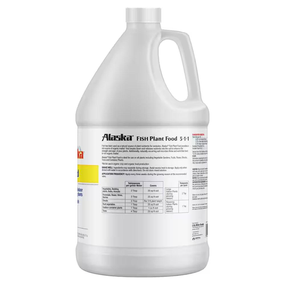 128 Oz. (1 Gal.) Organic Gardening Liquid Fish Emulsion Plant Food Fertilizer Concentrate 5-1-1